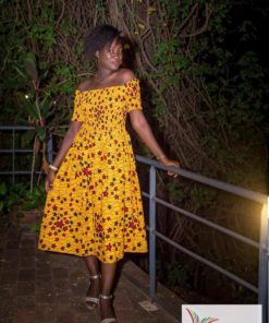 ROBE JAUNE AFRICAINE CHIC