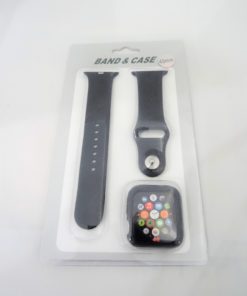 Ensemble Bracelet  Noir et Étui Protection pour Apple Watch