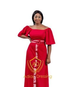 Robe RED Love Mélange Crêpe Coton et Bogolan