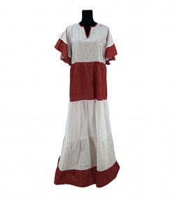 Robe Manche Évasée Fleurie